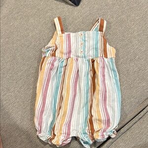Striped Multicolor Kids Romper